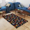 Bowling Alley Video Game Arcade 80s Style Area Rug, Player Charter Game Room Rug