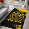 Golden Loki Bound Triskele Rune Viking Style Area Rug