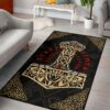 Mjolnir Hammer of God - Norse Mythology Viking Carpet for Living Room