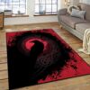 Celtic Raven With Red Moon Large Living Room Rug