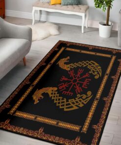 Personalized Dragon Viking Boat Knarr Viking Ship Celtic Viking Area Rug