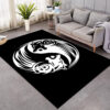 Viking Style Bomber Ying Yang Wolf Area Rug