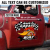 Personalized Hot Rod Garage Built Not Bought Speed Shop Vinyl Sticker