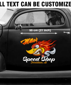 Alternative view of Set 2Pcs Hot Rod Garage Speed Shop Old School Mr Horsepower Vinyl Sticker