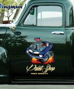 Alternative view of Personalized Paint Shop Name Car Decals