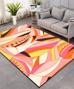 70s Rug Retro Groovy Abstract Psychedelic Seamless Pattern Textile And Surface Wavy Printed Are Rug