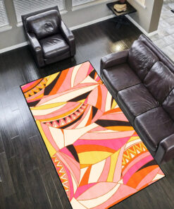 70s Rug Retro Groovy Abstract Psychedelic Seamless Pattern Textile And Surface Wavy Printed Are Rug