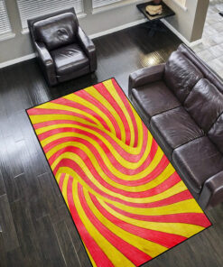 70s Rug Vortex Illusion Quadrangle Graphic For Living Room