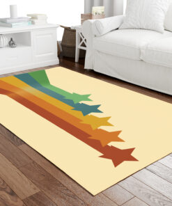 70s Star Abstract Area Rug