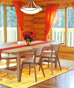 Abstract Geometric Mosaic 70s Style Area Rug