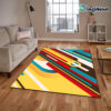Creative 70s Abstraction With Designed Shapes Illustration Area Rug