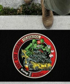 Hot Rod Garage Old Skool Rat Fink Door Mat