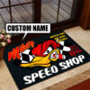 Personalized Woodpecker Hot Rod Speed Shop Parts Service Door Mat