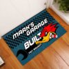 Personalized Built Not Bought Hot Rod Door Mat