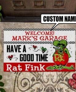 Personalized Rat Fink Have A Good Time Door Mat
