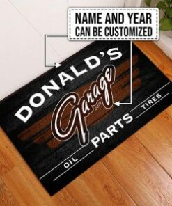 Personalized Garage Parts Door Mat
