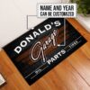Personalized Garage Parts Door Mat