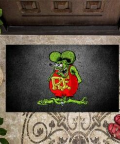 Hotrod Rat Fink Hot Rod Muscle Car Door Mat