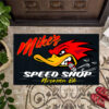 Personalized Mr Horsepower Hot Rod Garage Speed Shop Door Mat