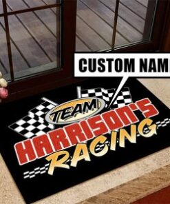 Personalized Racing Team Hot Rod Door Mat