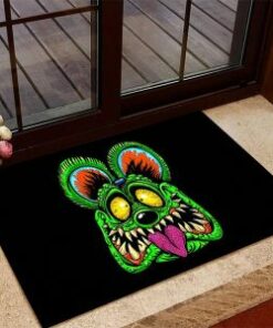Rat Rod Fink Hot Rod Shop Door Mat