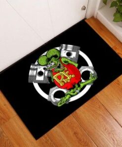 Personalized Lowrider Rat Fink Door Mat