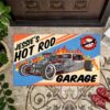 Personalized Hot Rod Garage Kustom Kulture Door Mat