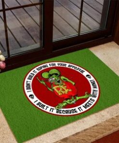 Personalized Rat Fink Hot Rod Garage Door Mat