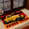 Personalized Hot Rod Garage Speed Shop Door Mat