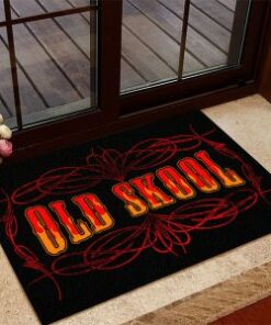 Custom Old Skool Kustom Kulture Pinstripe Door Mat