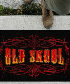 Custom Old Skool Kustom Kulture Pinstripe Door Mat