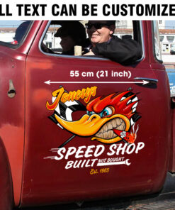 Alternative view of Personalized Woodpecker Speed Shop Built Not Bought - Customized Name And Est Year