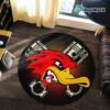 Custom Hot Rod Duck Hot Rod Garage Round Rug