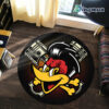 Personalized Hot Rod Mr Horsepower Woodpecker Round Rug