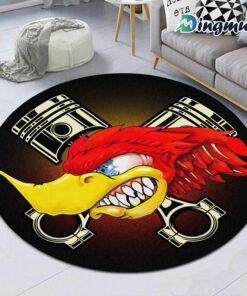 Custom Speed Shop Hot Rod Shop Mr Horsepower Round Rug