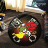 Custom Hot Rod Speed Shop Woodpecker Round Rug