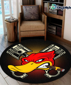 Duck Hot Rod Round Rug