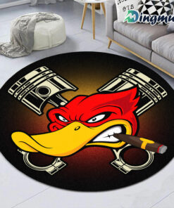 Duck Hot Rod Round Rug
