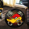 Personalized Speed Shop Hot Rod Duck Round Rug