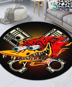 Woodpecker Hot Rod Round Rug