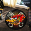 Woodpecker Hot Rod Round Rug
