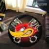 Personalized Kustom Kultrure Old School Hot Rod Mr Horsepower Built Not Bought Garage Round Rug