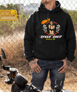 Pinup Girl With Racing Flags T Shirts
