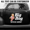 Customized Big Boy Speed Shop Decals For Vintage Car