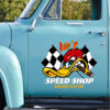 Personalized Professional Duck Hot Rod Decal For Cars