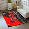 Teen Gamer Area Rug with 3D Gamepad Red Small Carpet for Bedroom and Living Room Décor