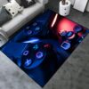 Large Game Area Rugs with 3D Gamer Carpet Decor and Non-Slip Polyester Mat