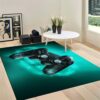 HD Printed Gamepad Area Rug for Boys and Girls' Living Room and Bedroom Playroom