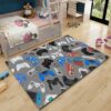 Non-Slip 3D Gaming Carpet for Boys Bedroom or Living Room Area Rug