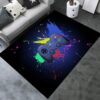 Non-Slip Area Rug with 3D Gamer Print and Crystal Floor Polyester Mat